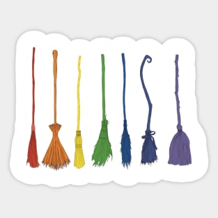 PRIDE witches brooms Sticker